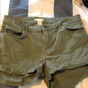 Olive Green Shorts 3” seam